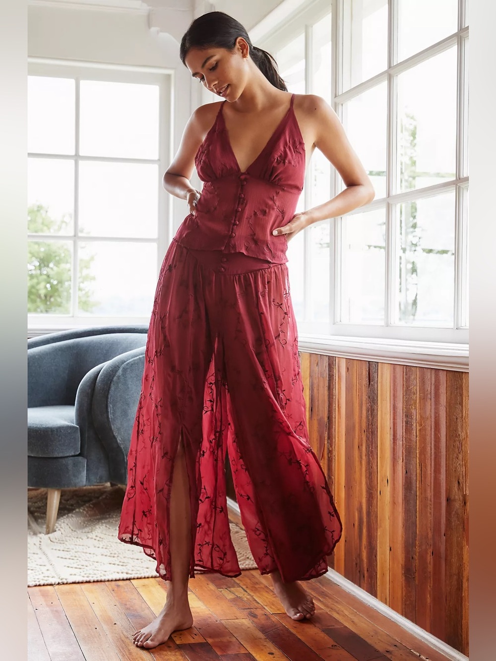 By Anthropologie Bustier Top and Pants NWOT